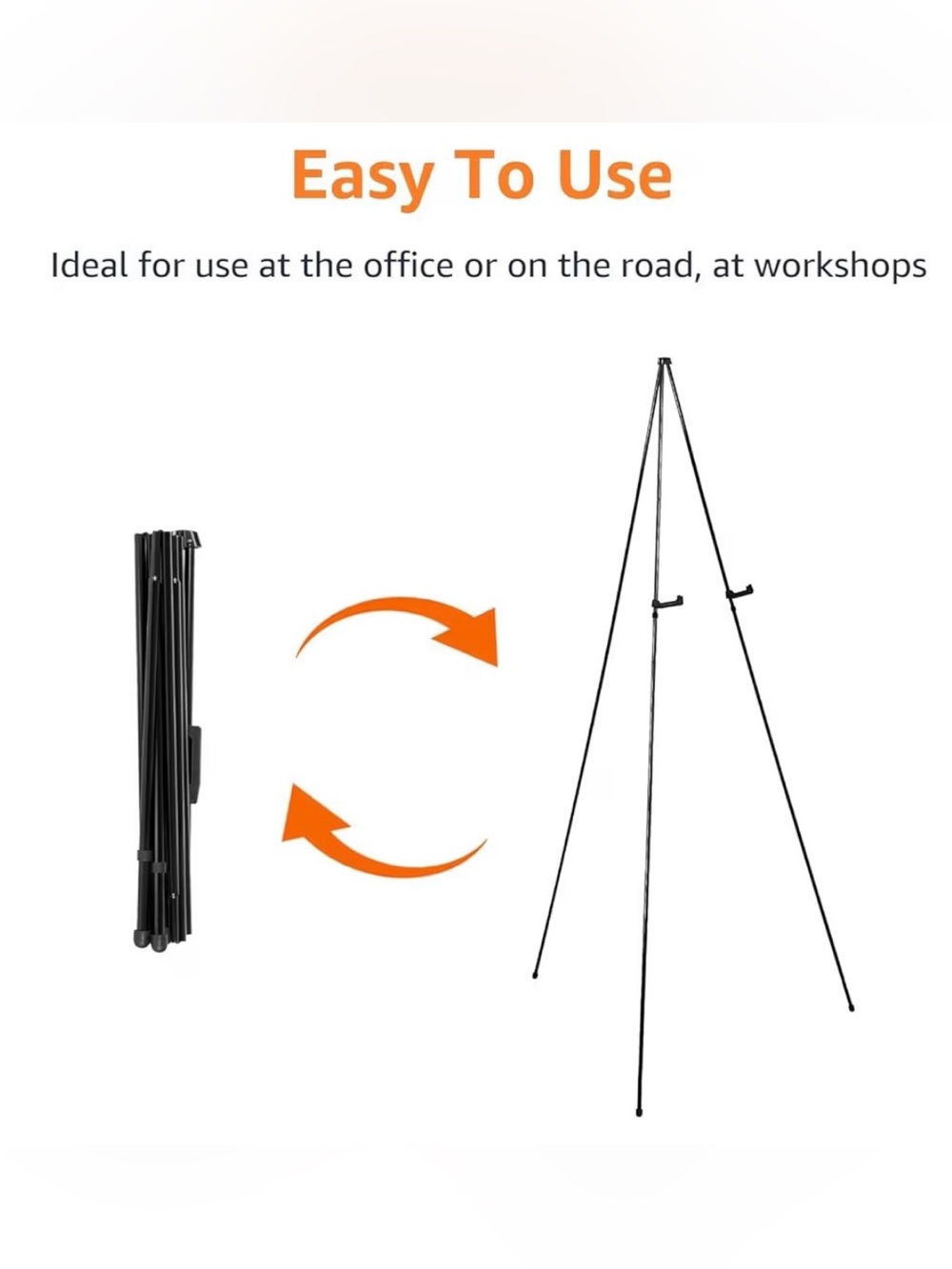 Amazon Black Metal Tripod Display Easel - Picture 3 of 9